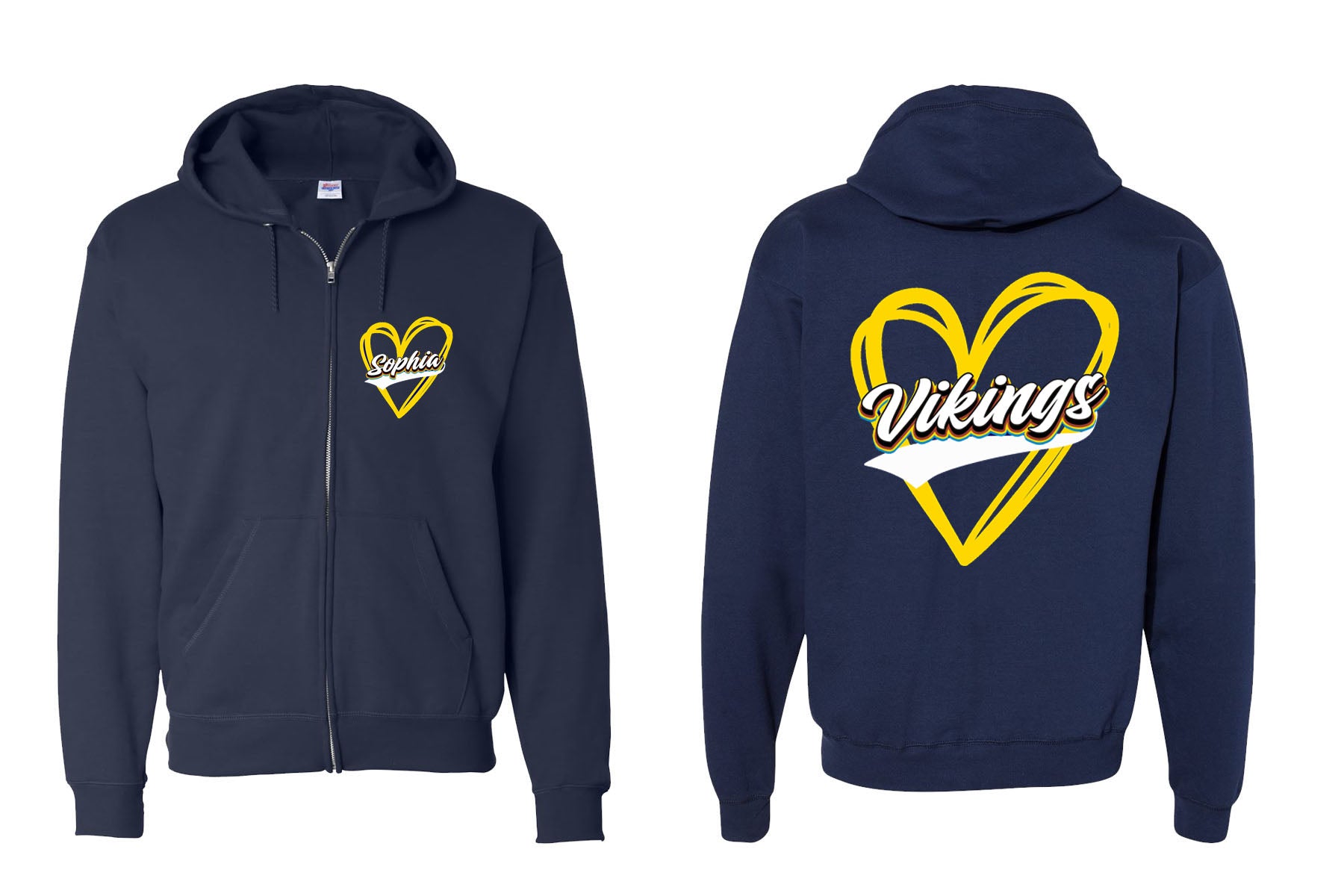 Vernon design 1 Zip up Sweatshirt