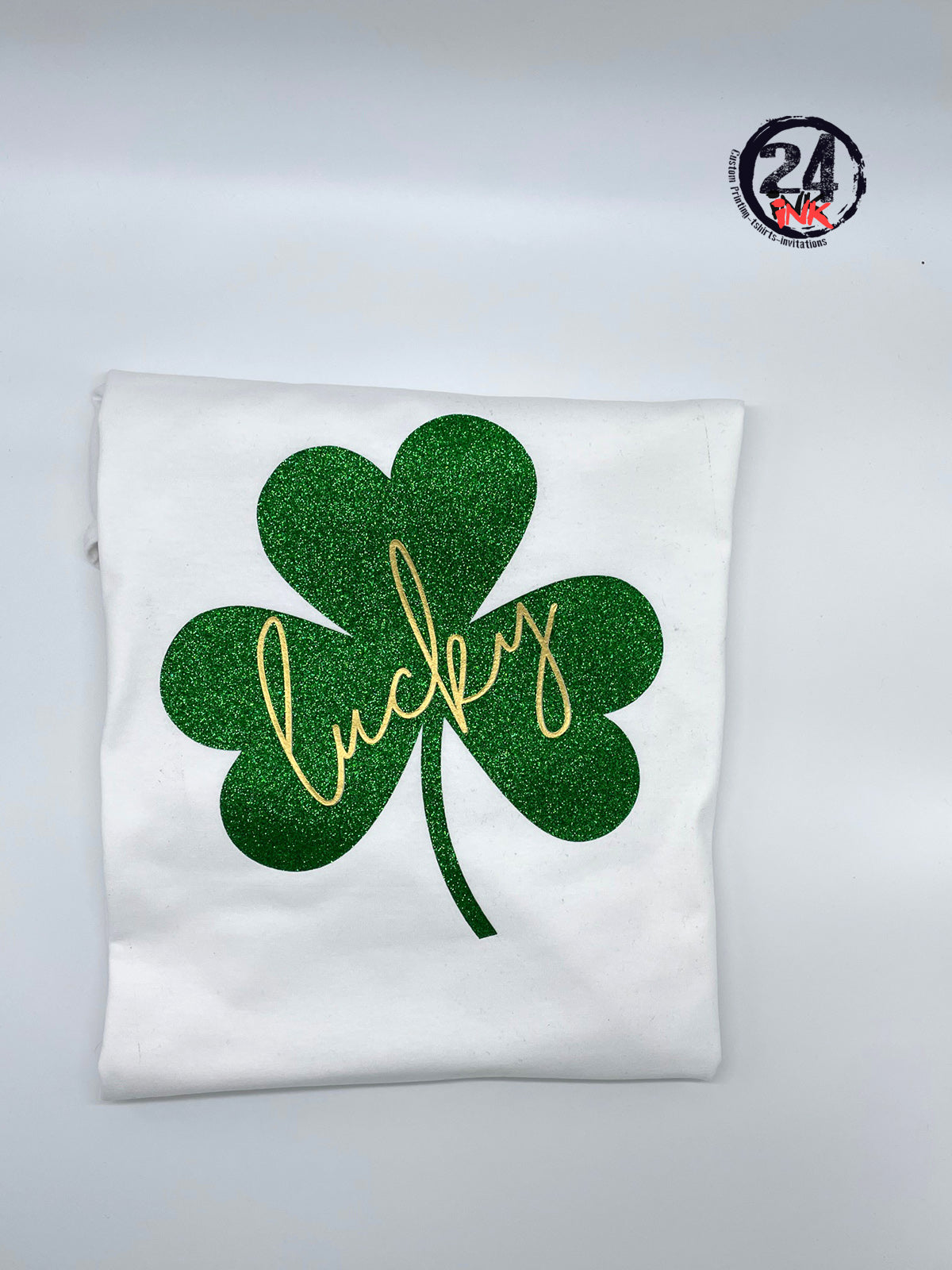 Lucky Shamrock Glitter T-Shirt