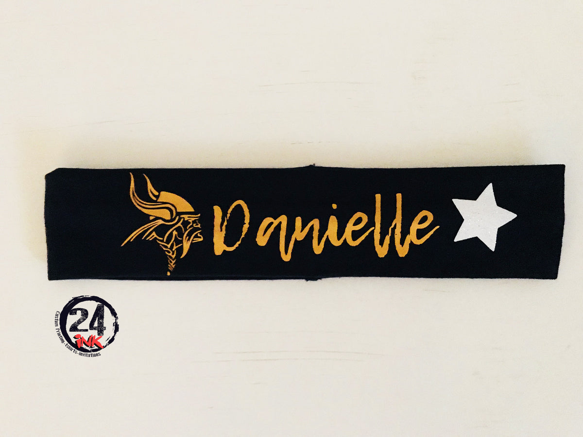 Personalized School Spirit Headband. Lacrosse