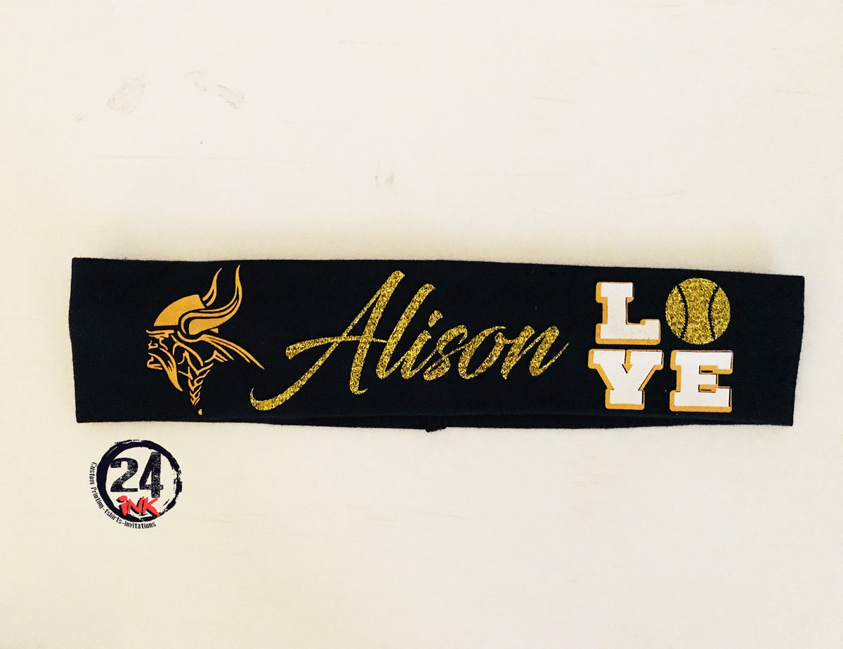 Personalized School Spirit Headband Softball. Lounsberry Hollow