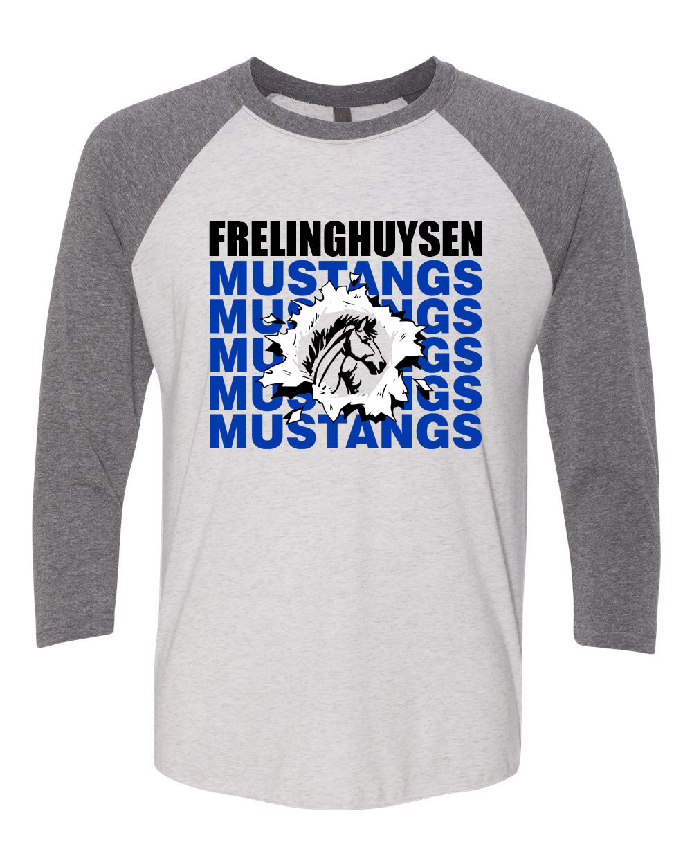 Mustangs design 3 raglan shirt
