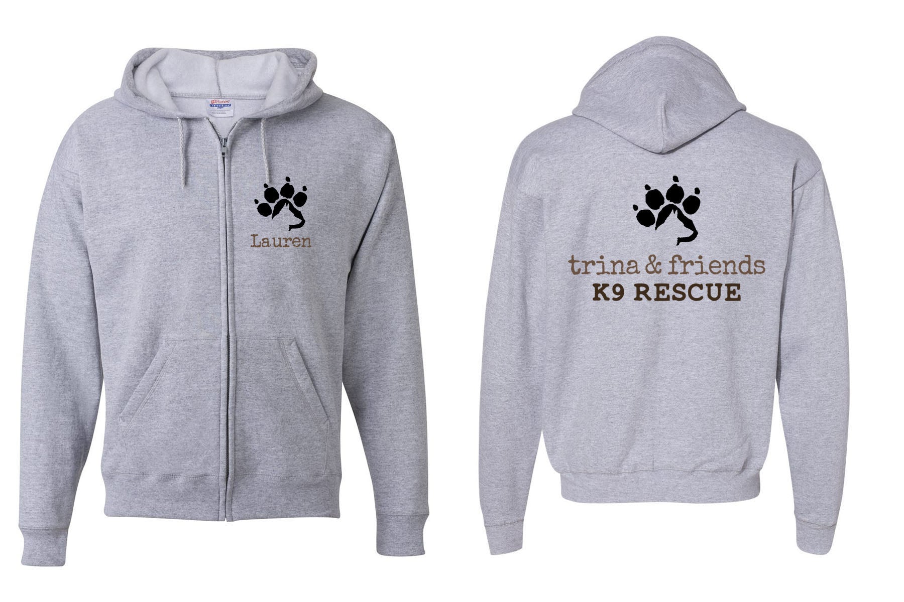 Trina & Friends design 1 Zip up Sweatshirt