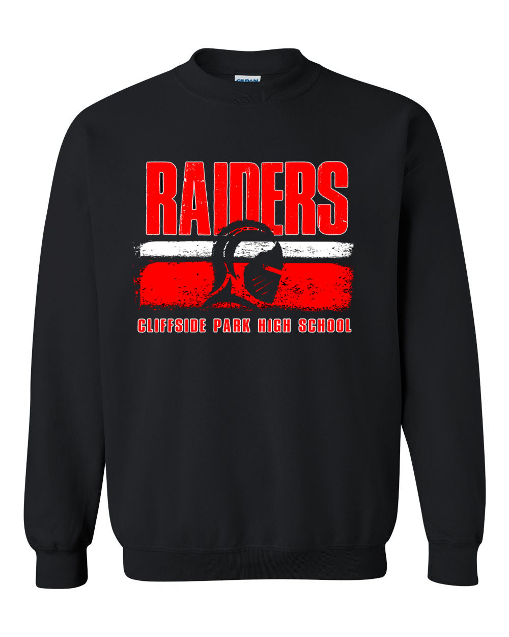 Distressed Raiders non hooded sweatshirt