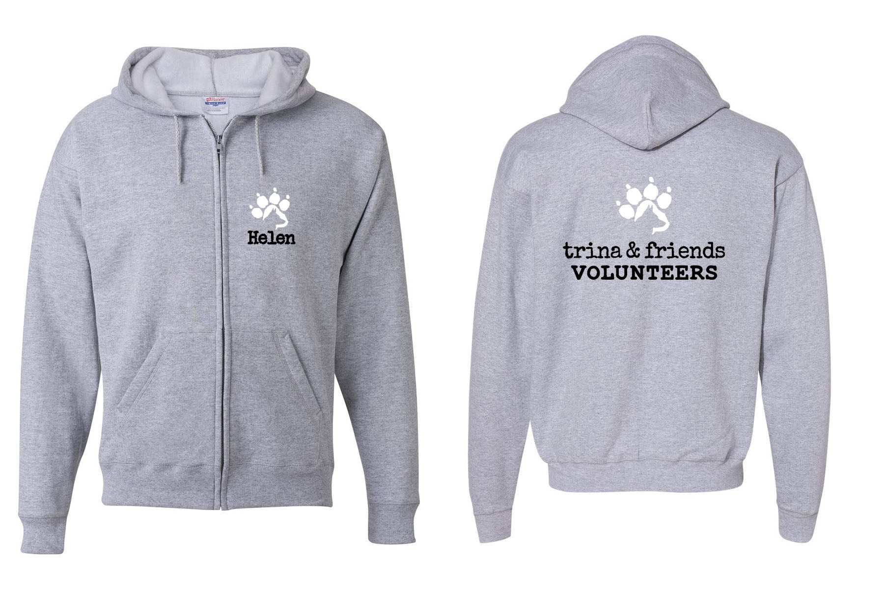 Trina & Friends design 3 Zip up Sweatshirt