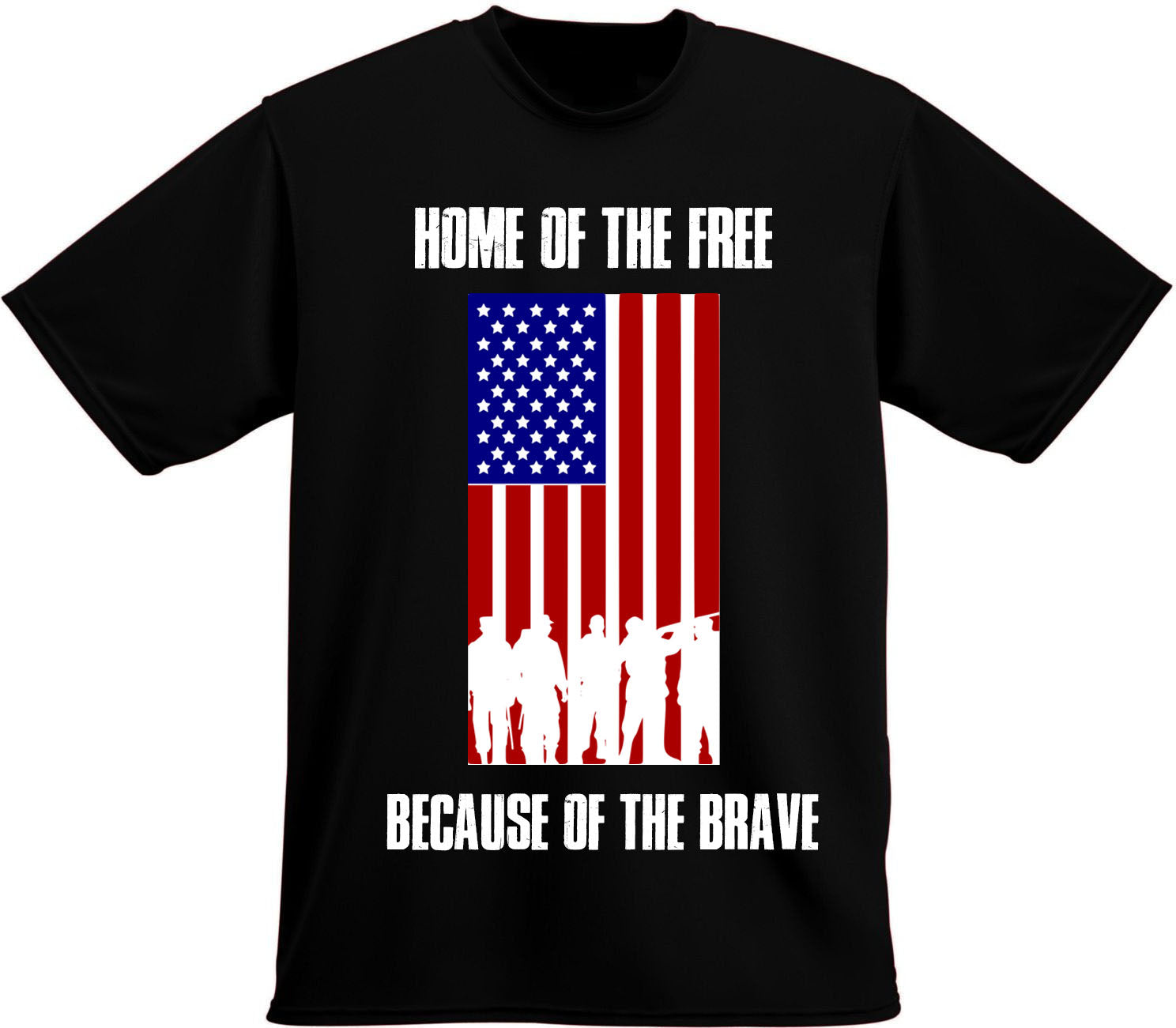 Home of the free because of the brave T-shirt, Military