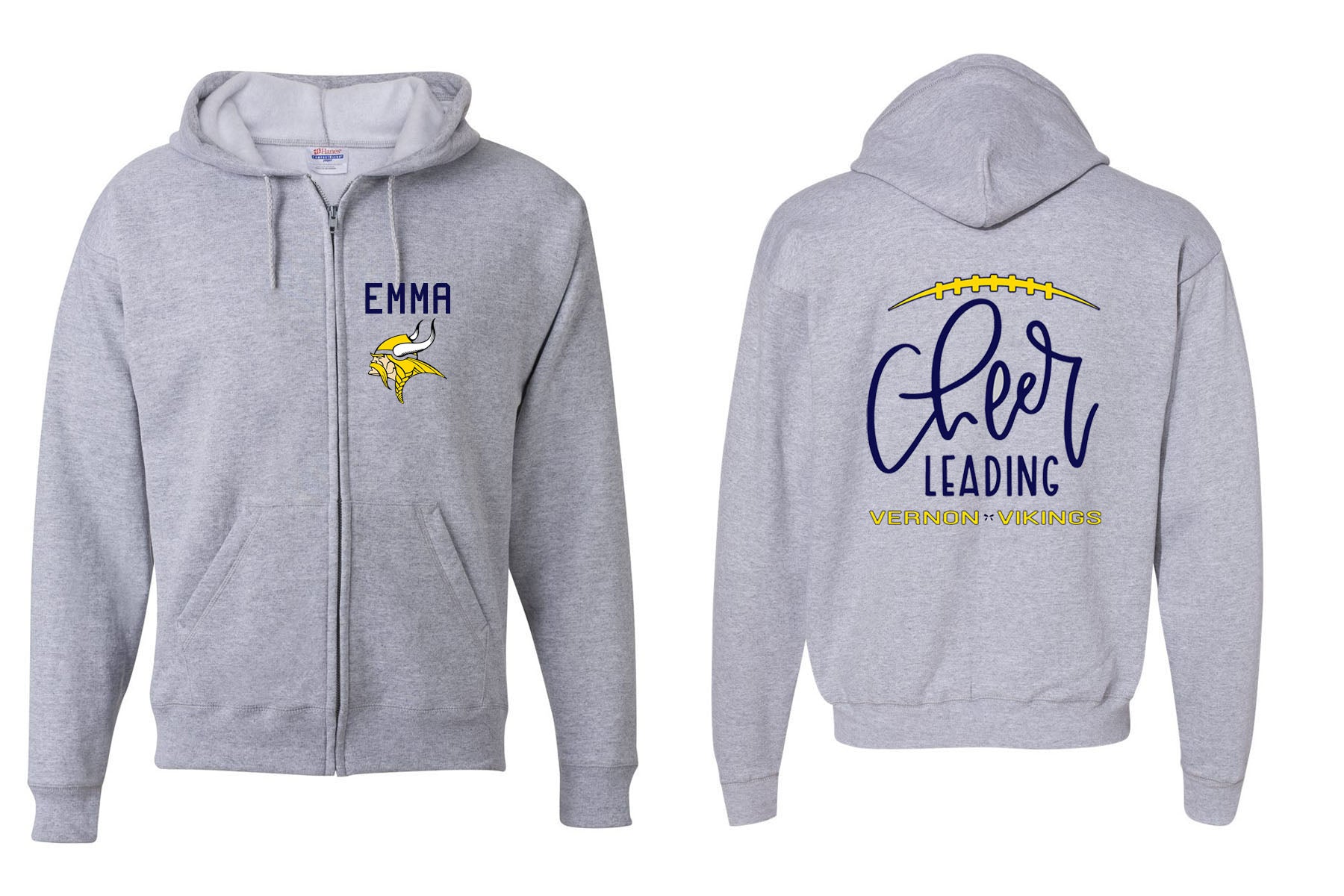 Vikings Cheer design 5 Zip up Sweatshirt
