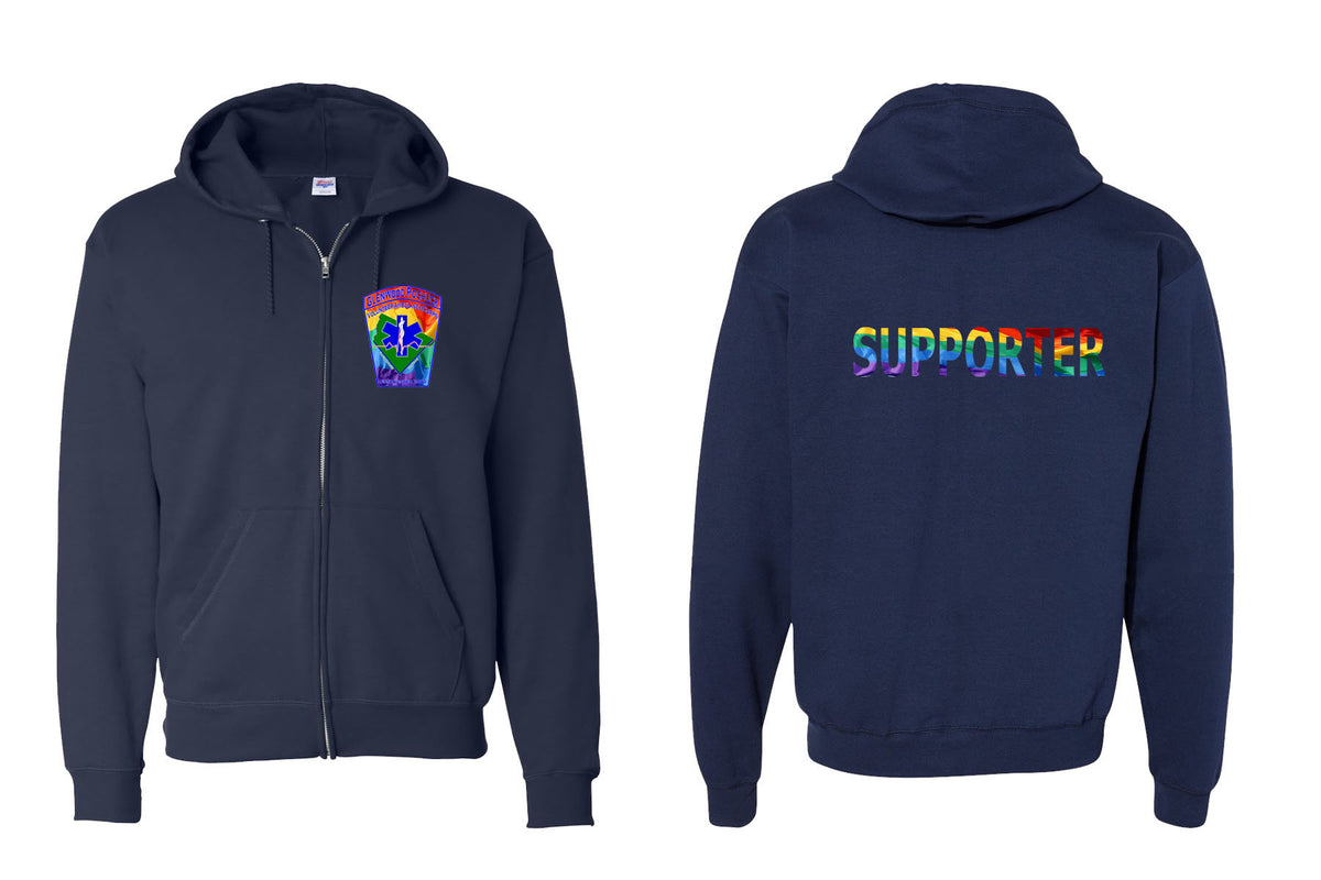 GLENWOOD POCHUCK EMS PRIDE AWARENESS Zip up Sweatshirt