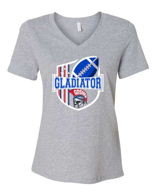 Goshen Shield Football V-neck t-shirt