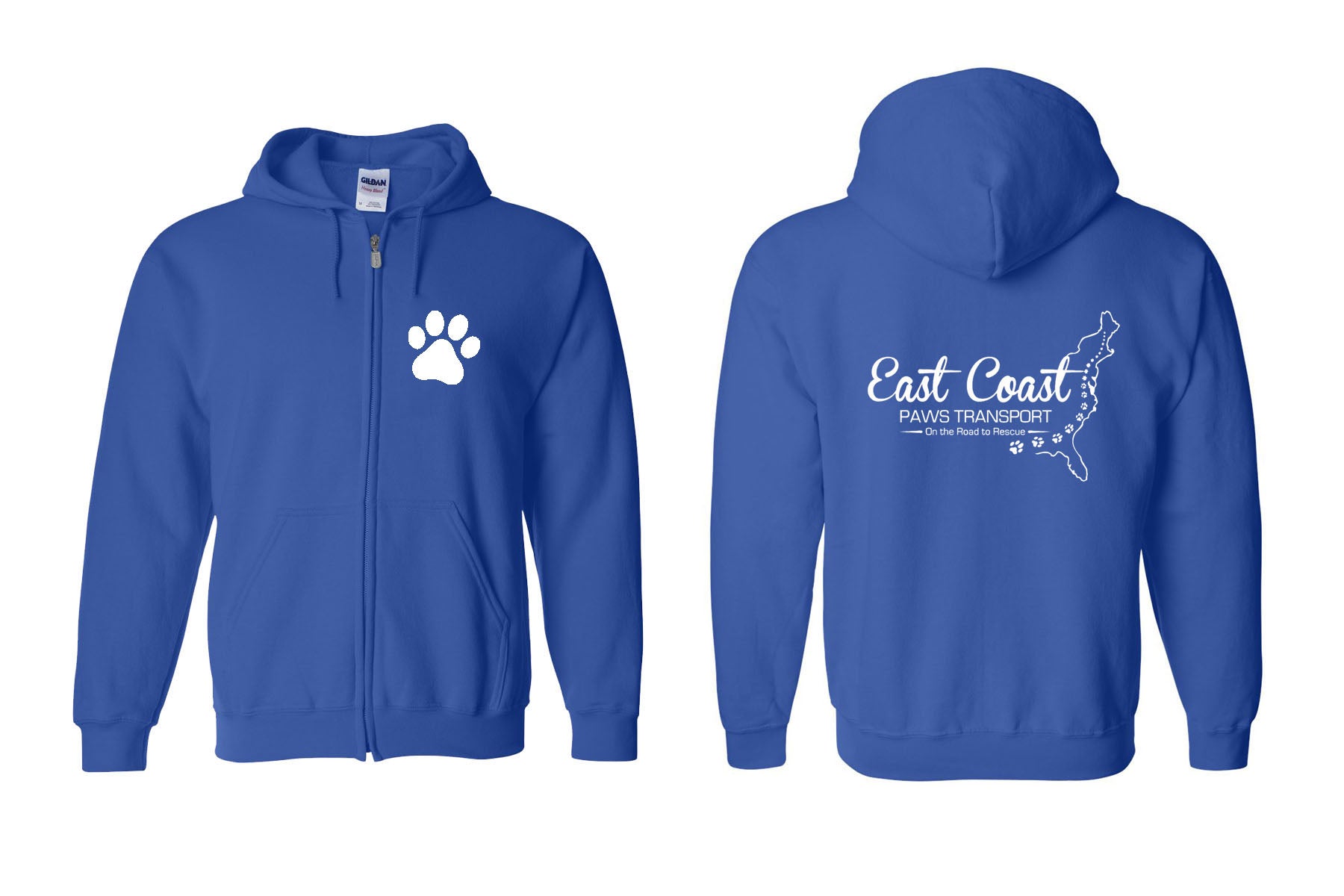 East Coast Logo Zip up Sweatshirt