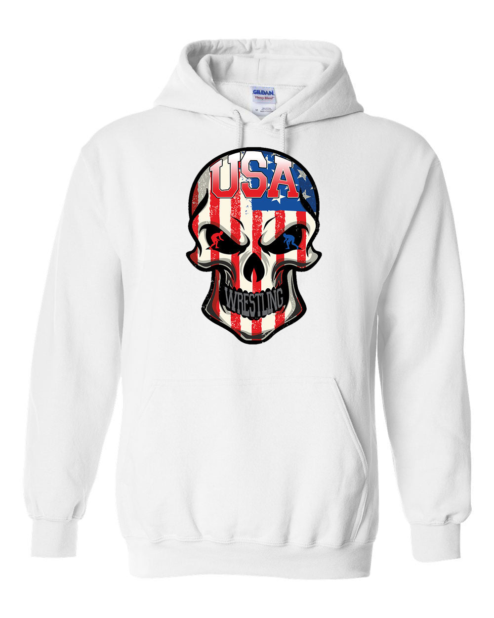 Wrestling Skull Hooded Sweatshirt