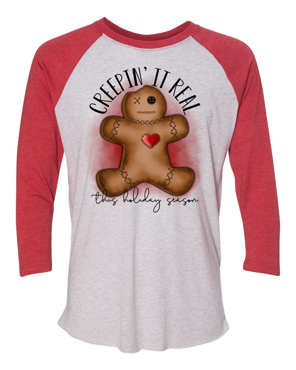 Christmas Gingerbread raglan shirt