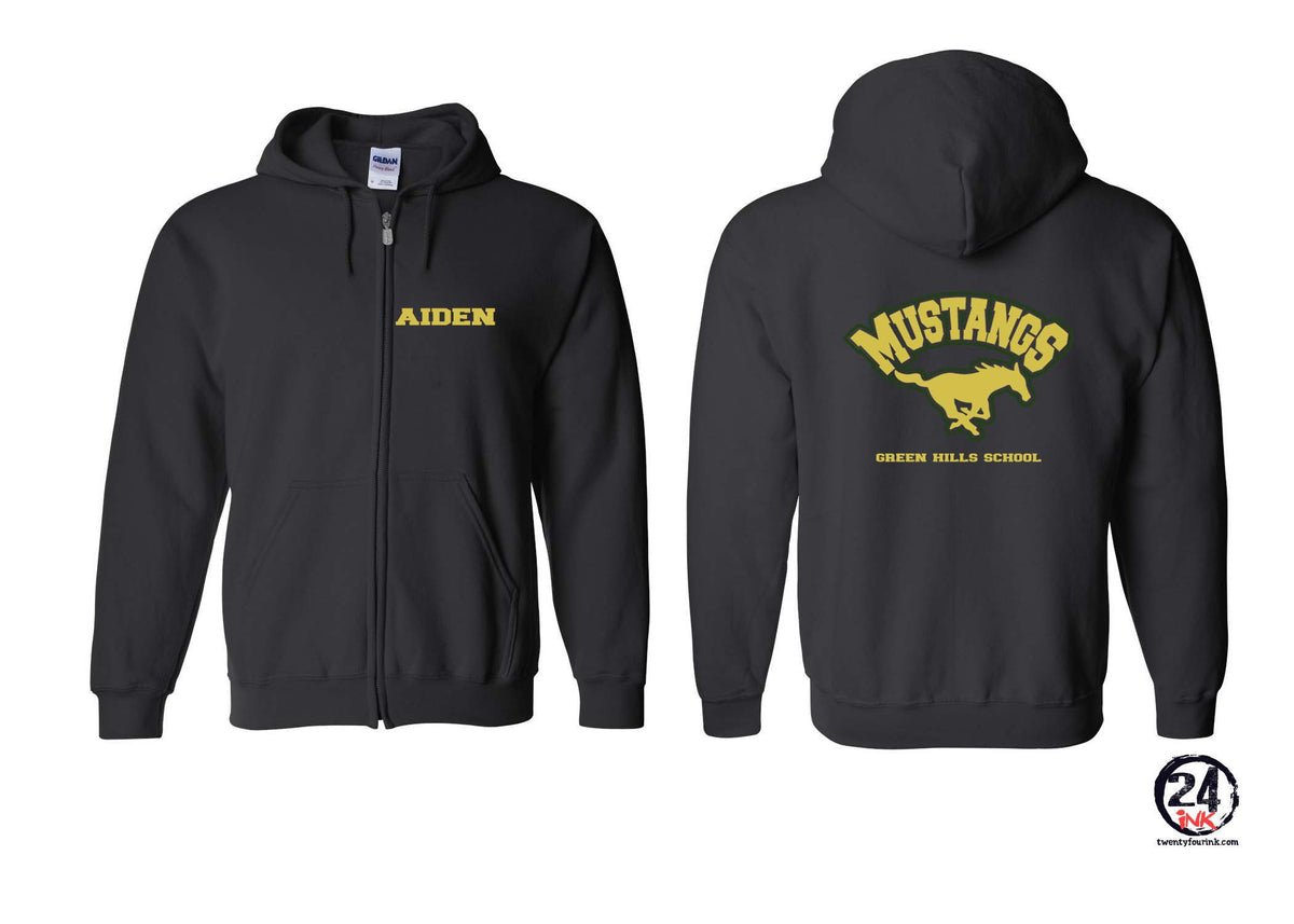 Green Hills design 1 Zip up Sweatshirt