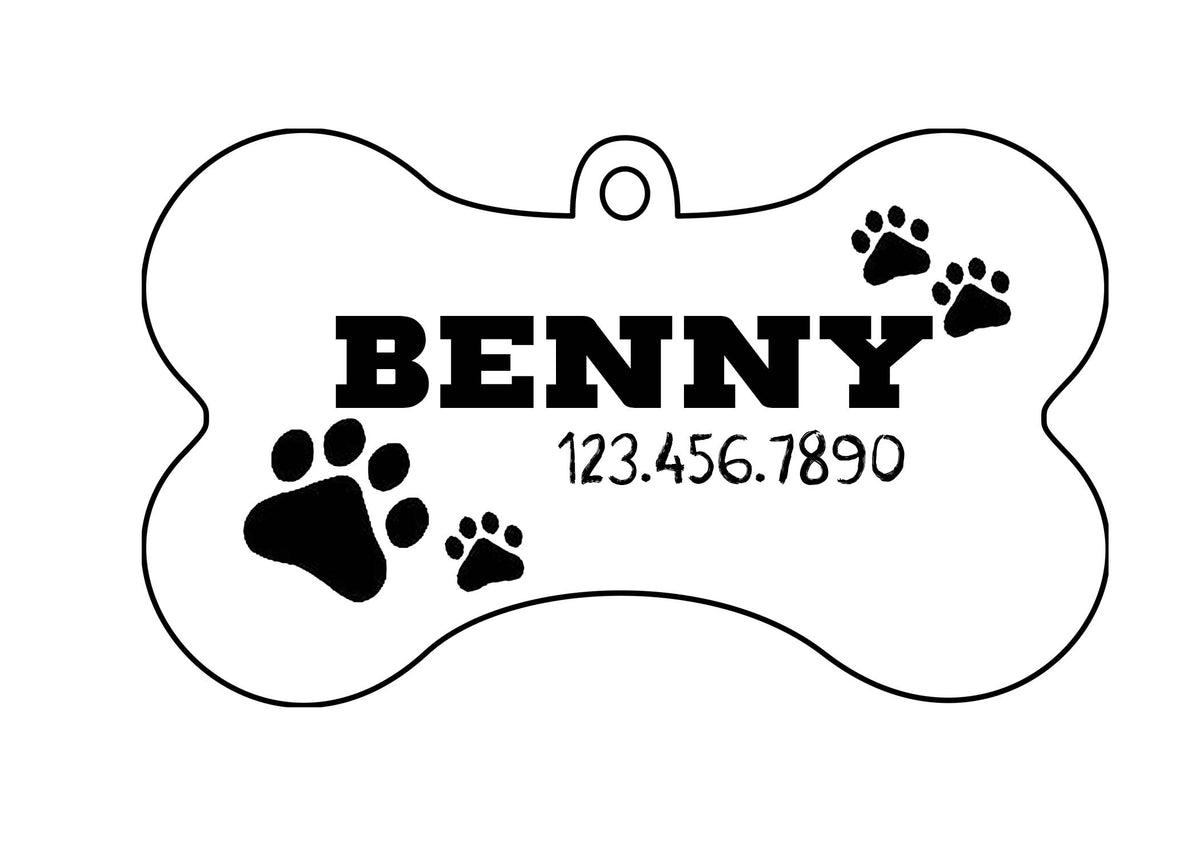 Personalized Dog Tag Bone