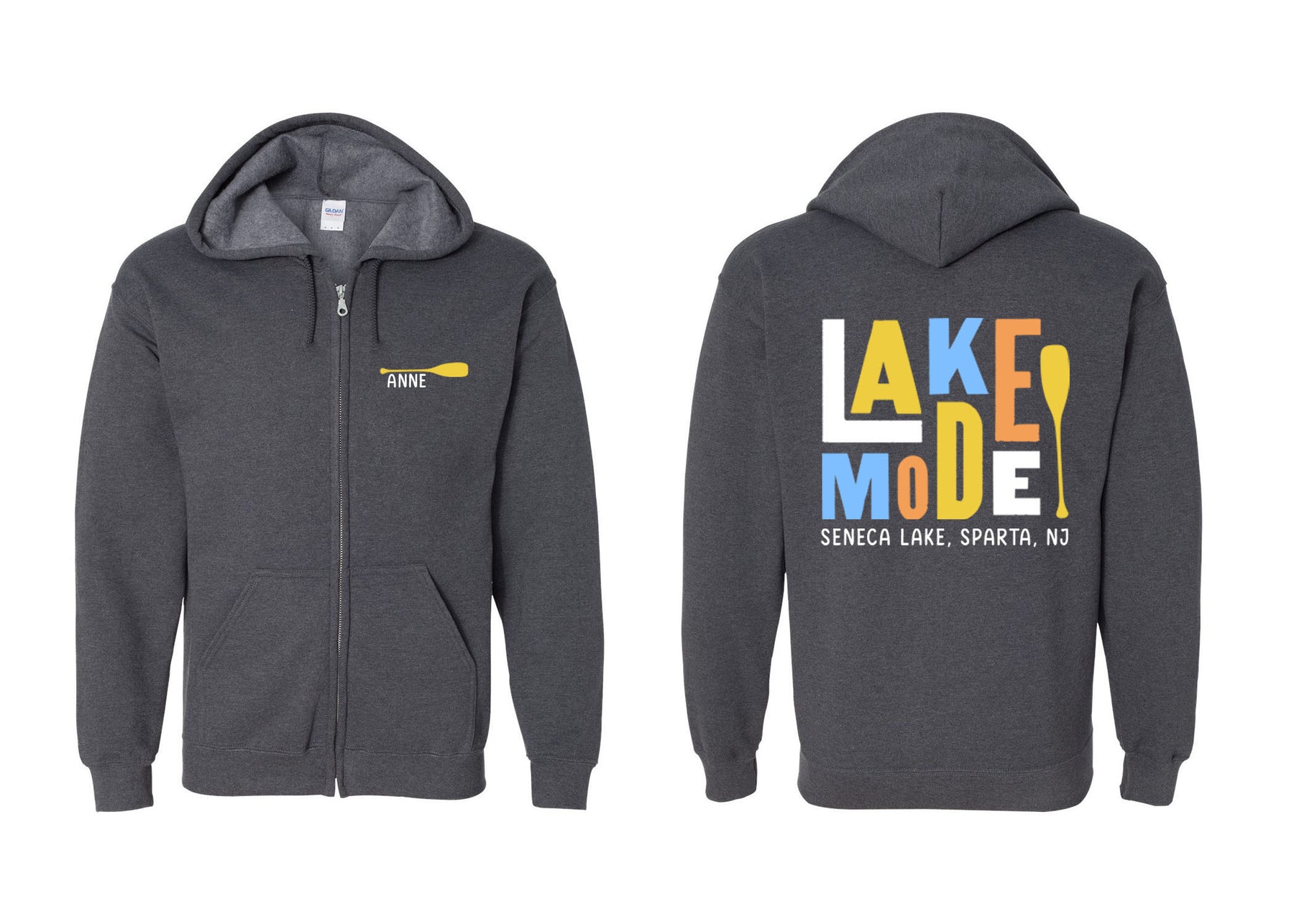 Seneca Lake design 3 Zip up Sweatshirt