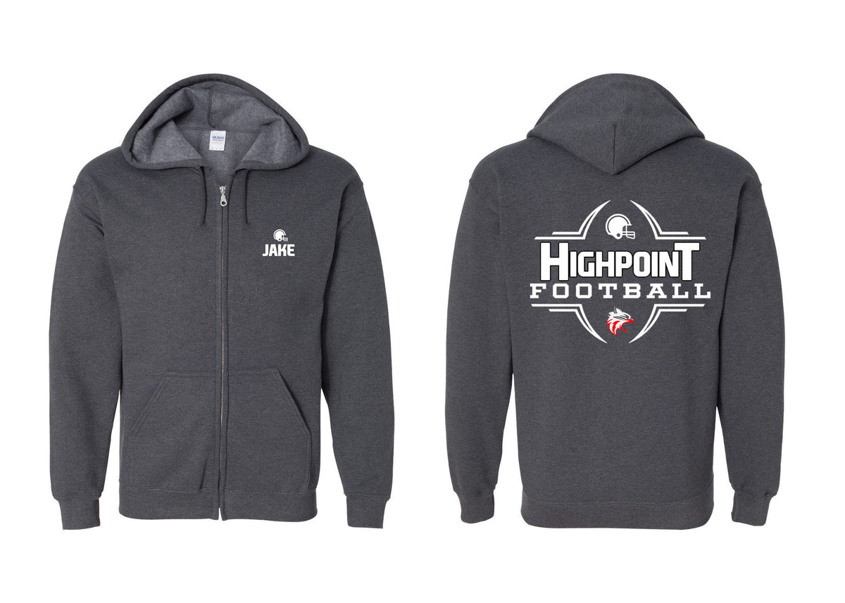 High Point Football design 6 Zip up Sweatshirt