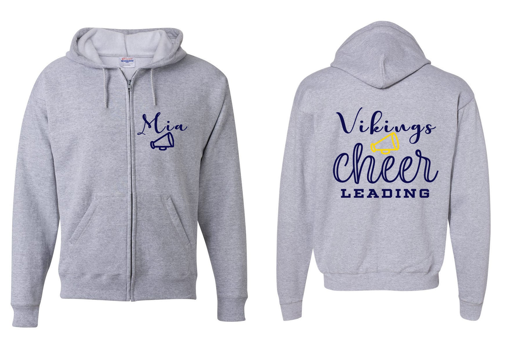 Vikings Cheer design 4 Zip up Sweatshirt