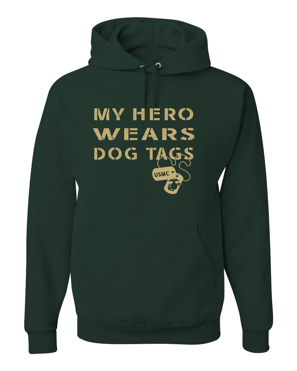 My Hero Wears Dog Tags Hooded Sweatshirt