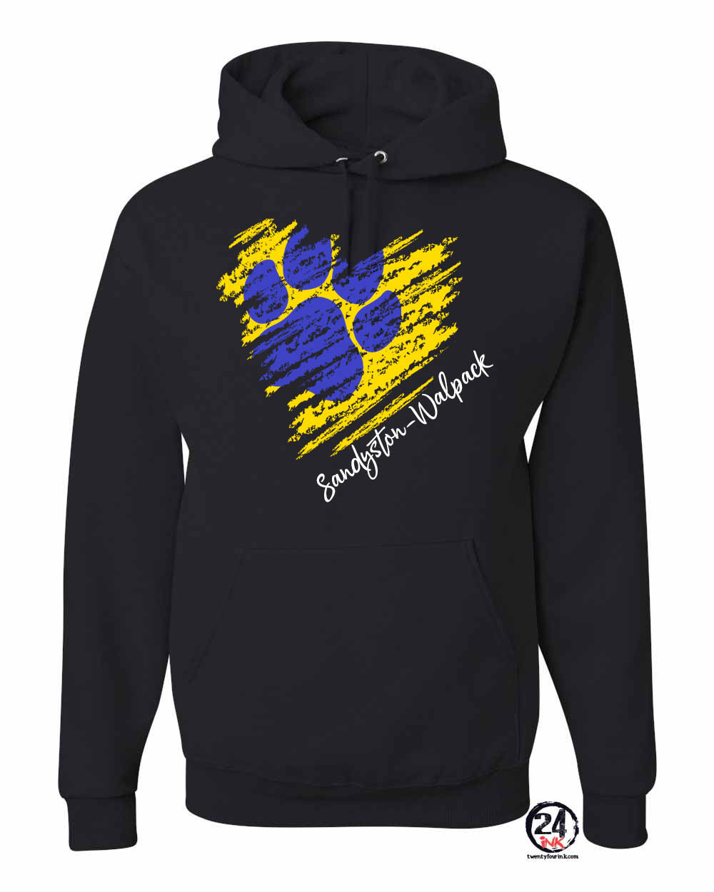 Distressed Heart Sandyston Walpack Hooded Sweatshirt