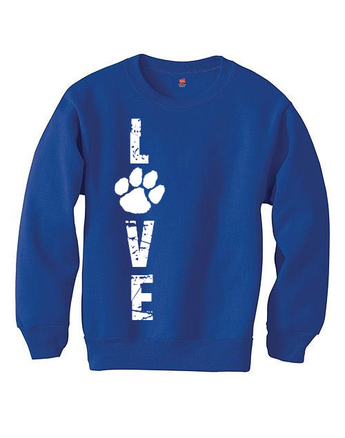 Distressed Love non hooded sweatshirt