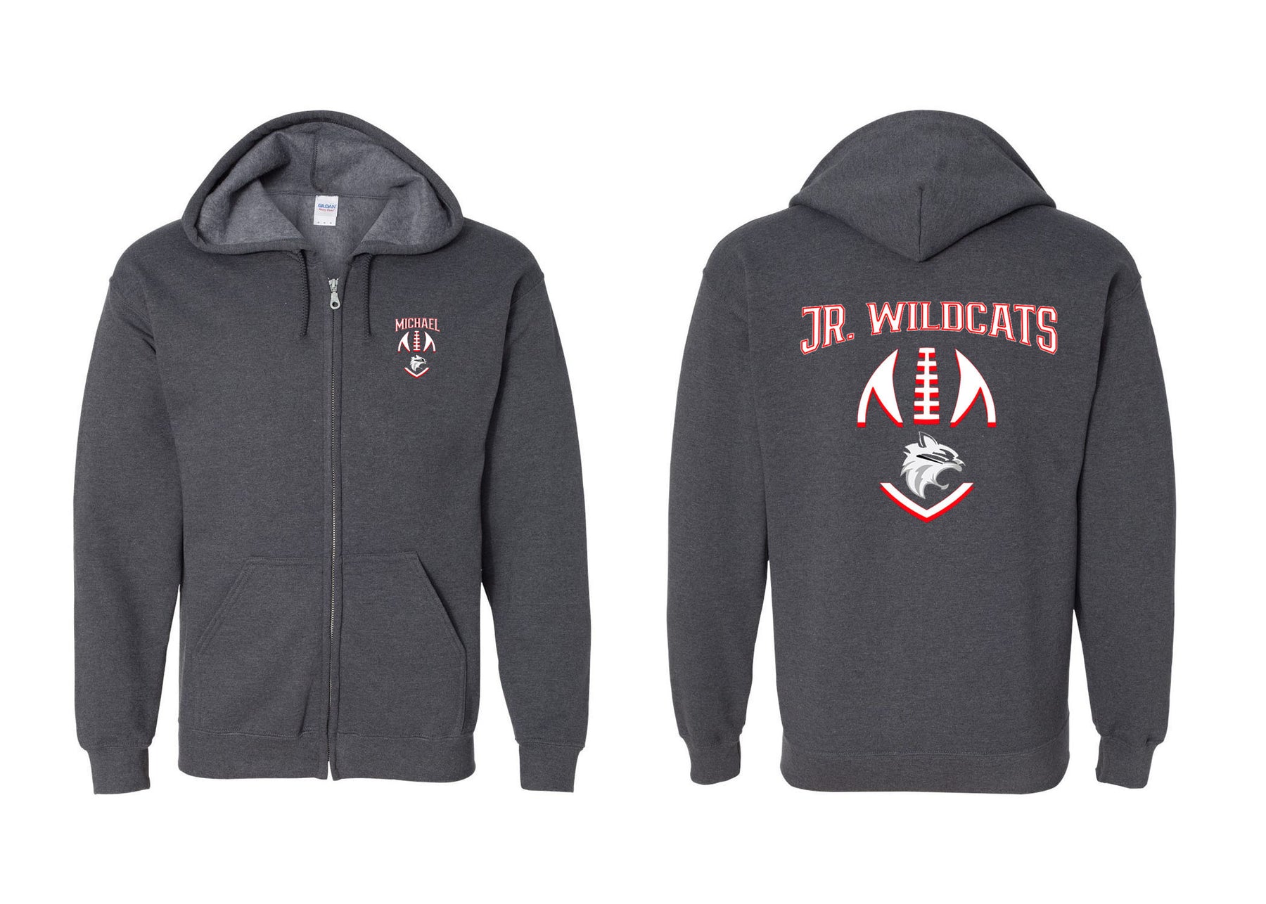 High Point Football design 4 Zip up Sweatshirt