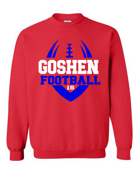 Goshen Football non hooded sweatshirt