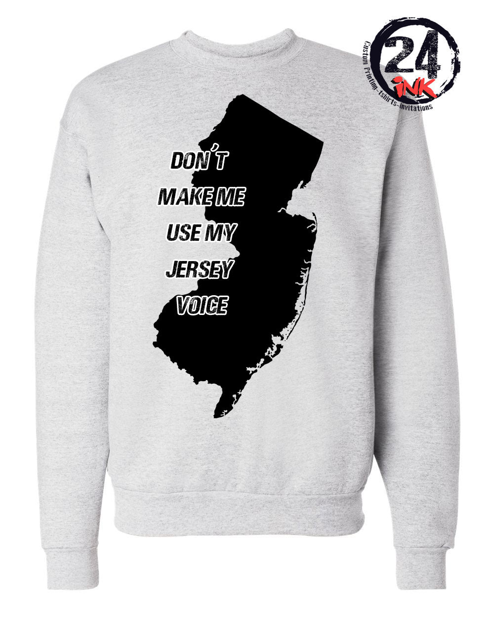 Don't make me use my Jersey Voice Shirt, Gray