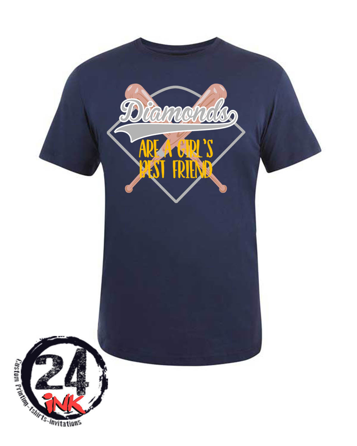 Diamonds are a girls best friend T-shirt, softball