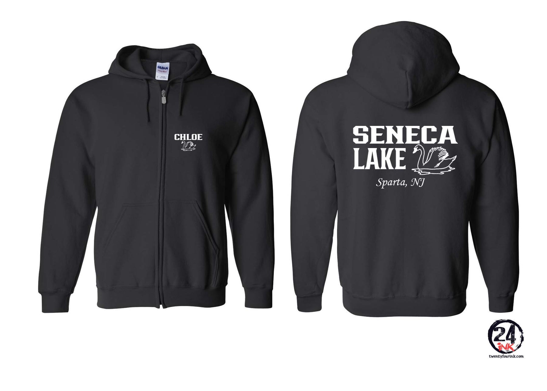 Seneca Lake design 1 Zip up Sweatshirt