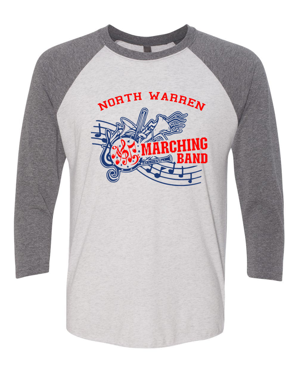 North Warren Marching design 1 raglan shirt