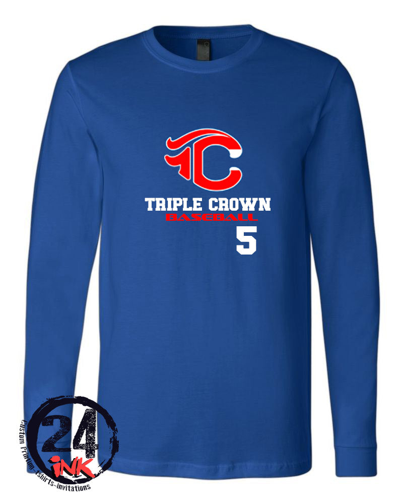 Triple Crown Number Long Sleeve Shirt