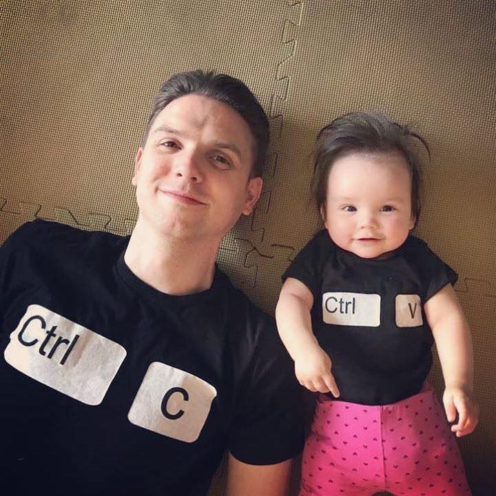 Ctrl C Ctrl V matching t-shirt set