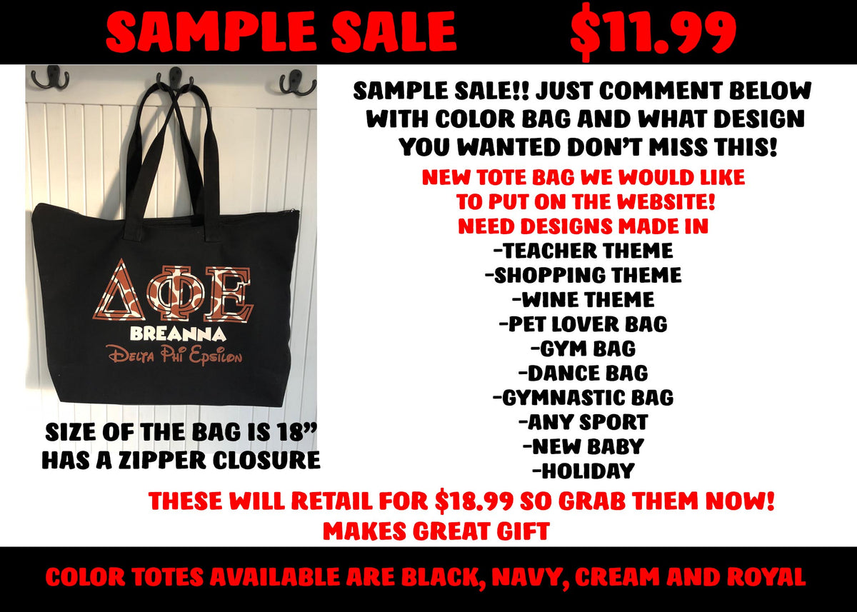 SAMPLE SALE TOTE BAGS