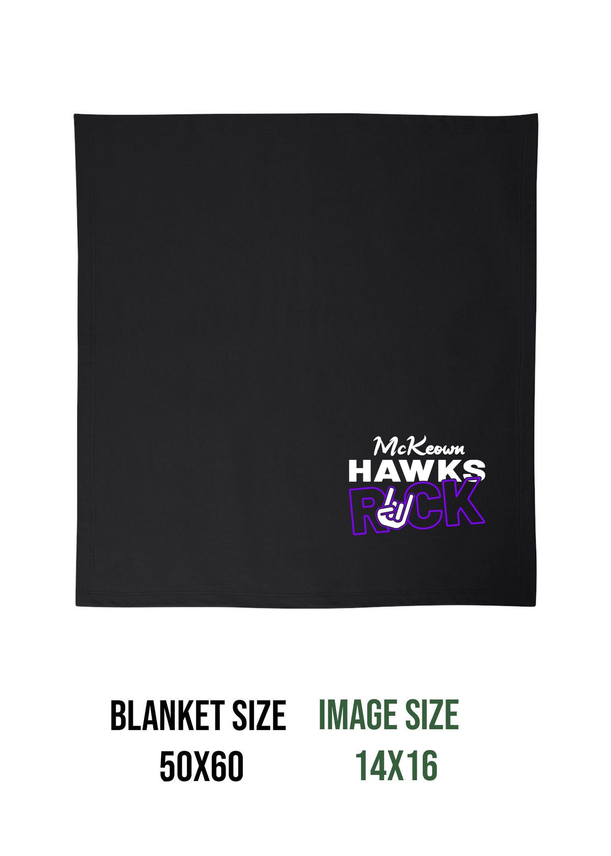 McKeown Hawks Rock Blanket