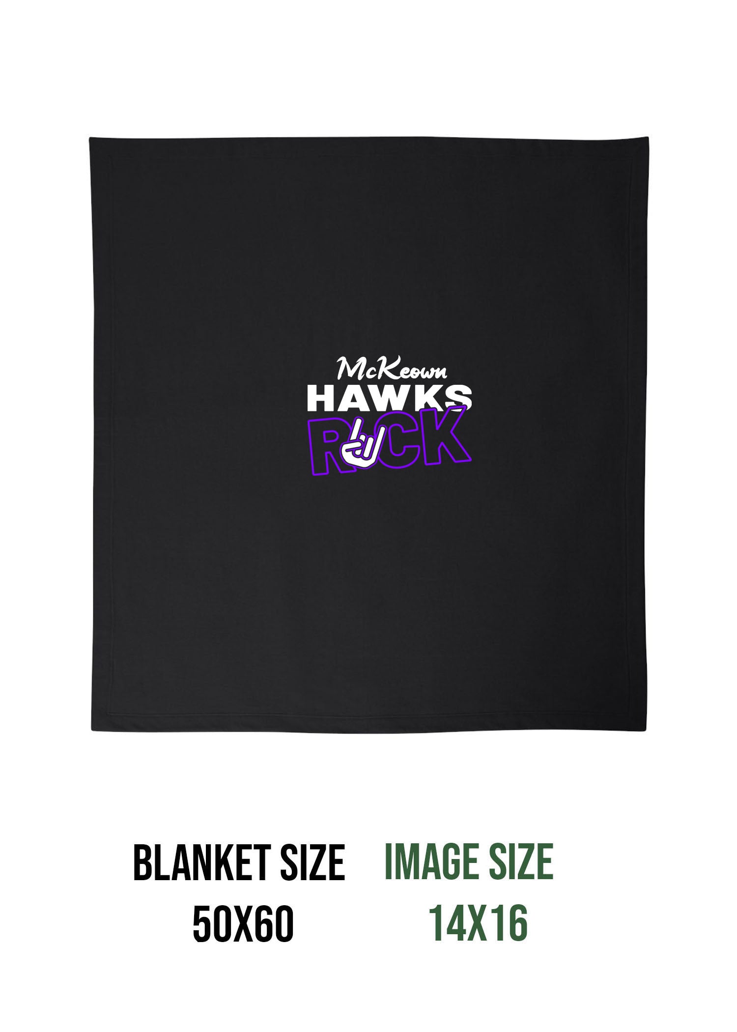 McKeown Hawks Rock Blanket