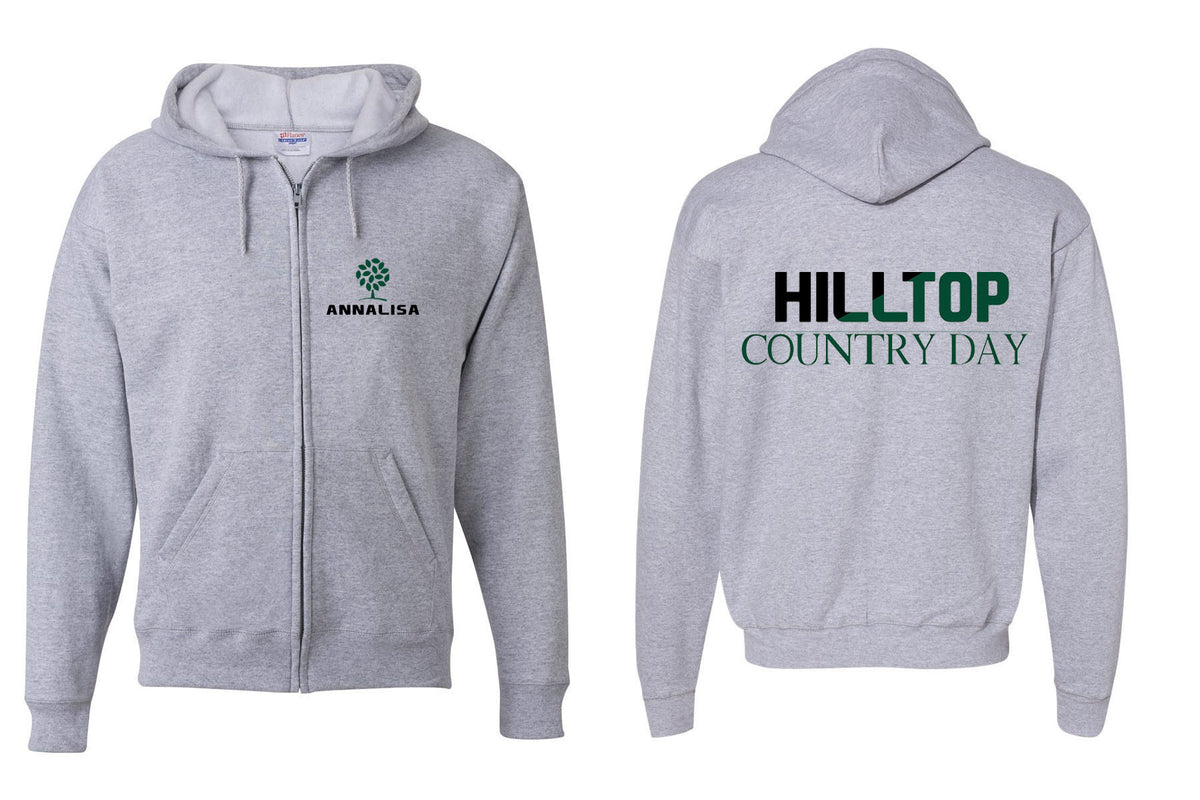 Hilltop Country Day School design 4 Zip up Sweatshirt