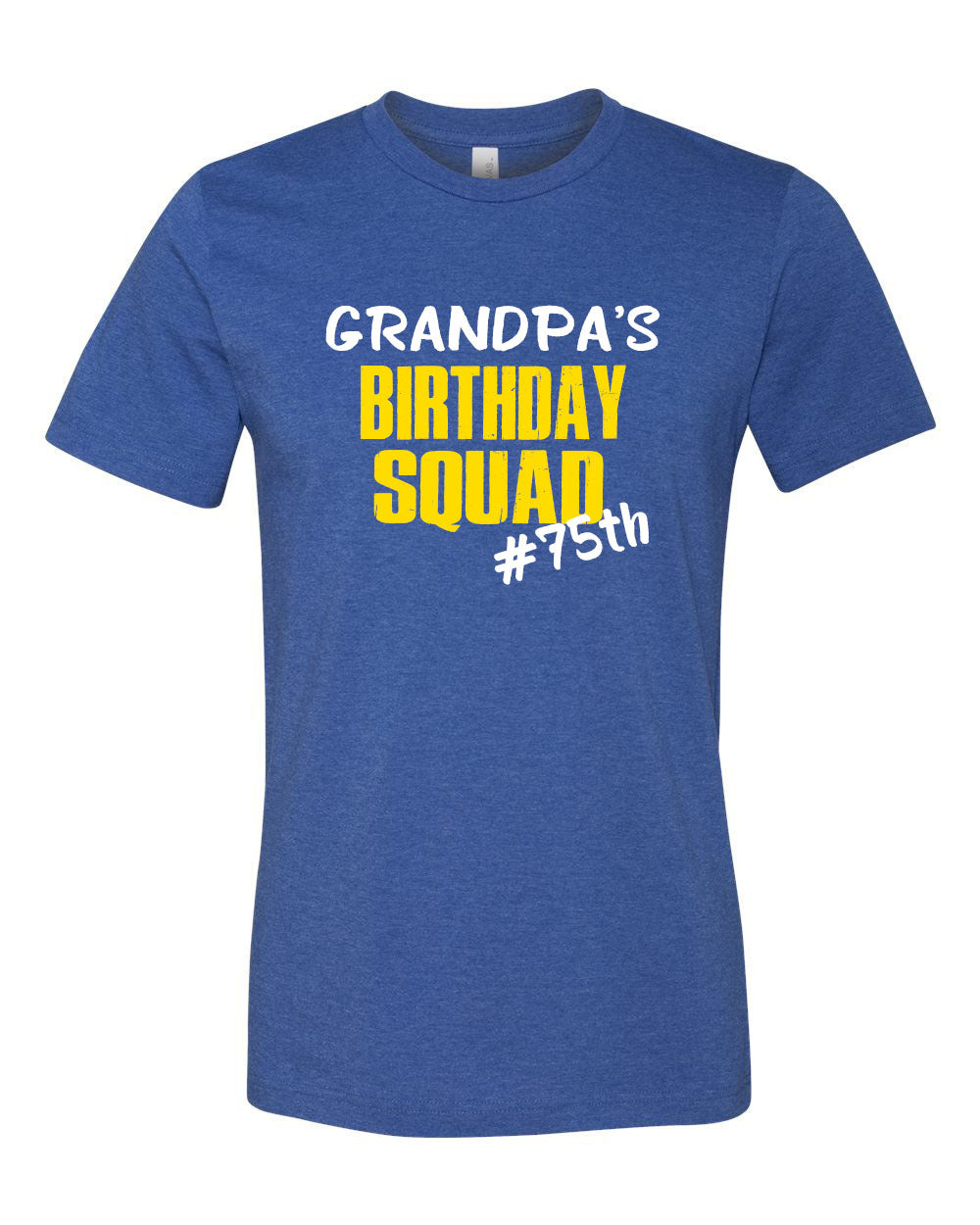 Grandpa's Birthday Squad T-shirt, any age birthday