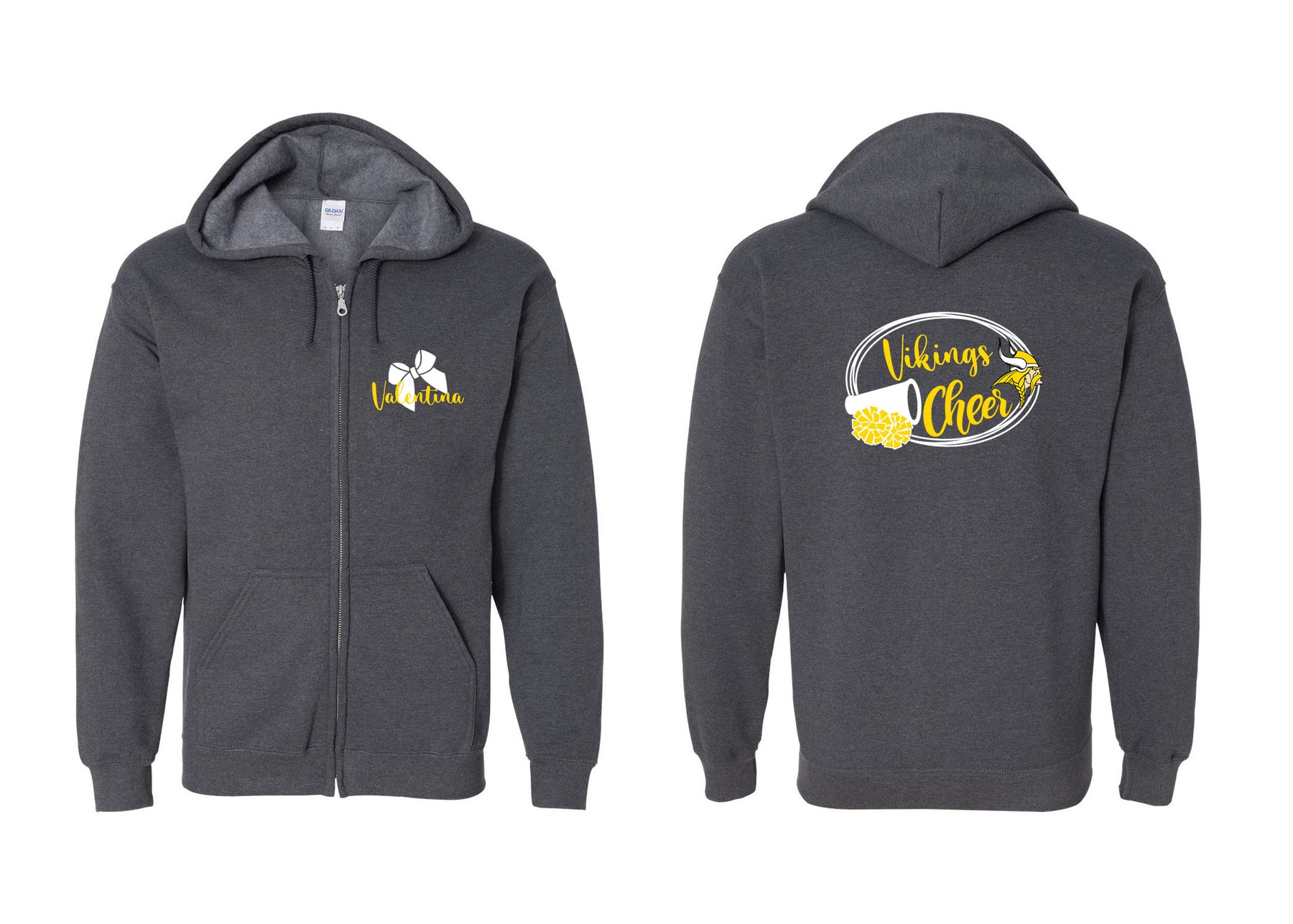 Vikings Cheer design 1 Zip up Sweatshirt