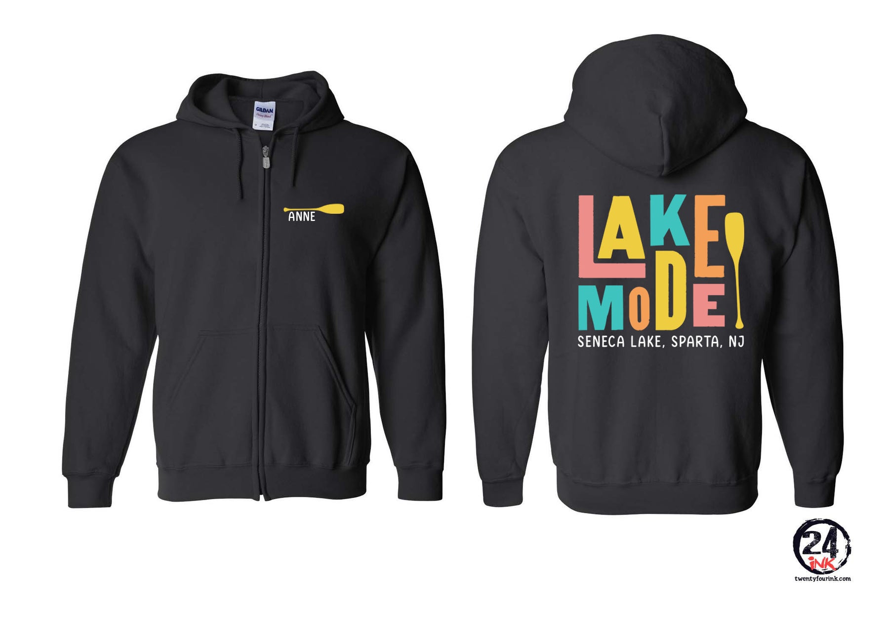 Seneca Lake design 3 Zip up Sweatshirt
