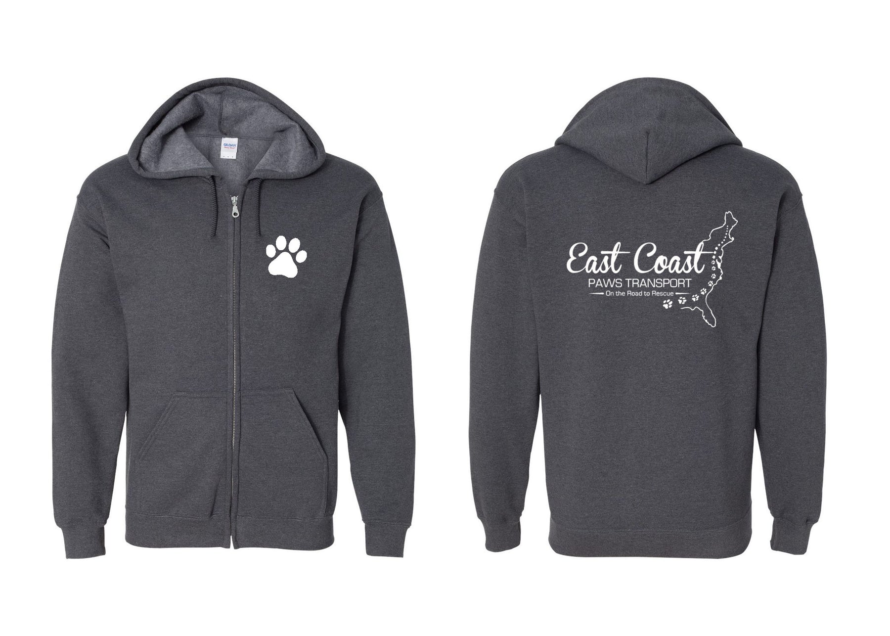 East Coast Logo Zip up Sweatshirt
