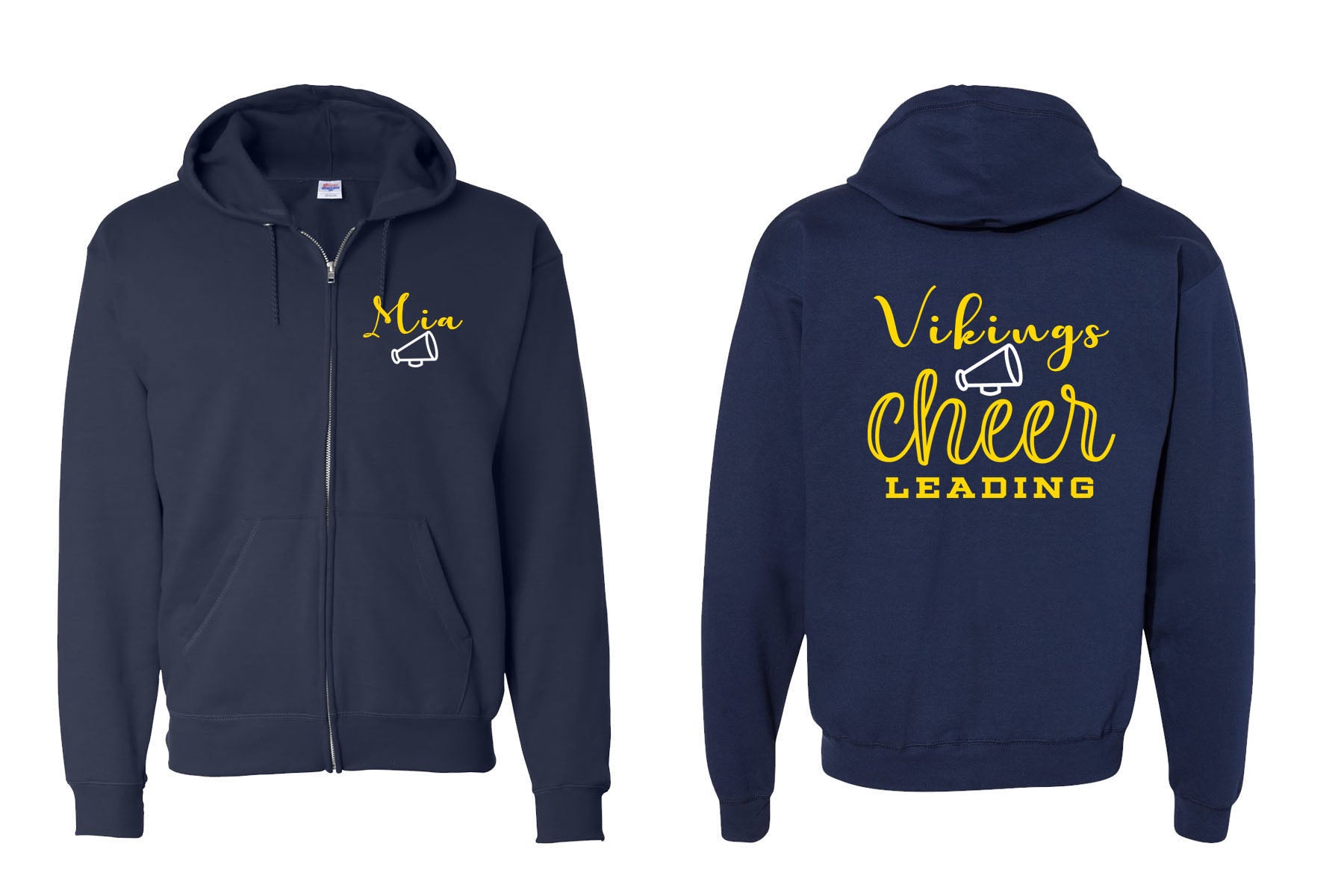 Vikings Cheer design 4 Zip up Sweatshirt