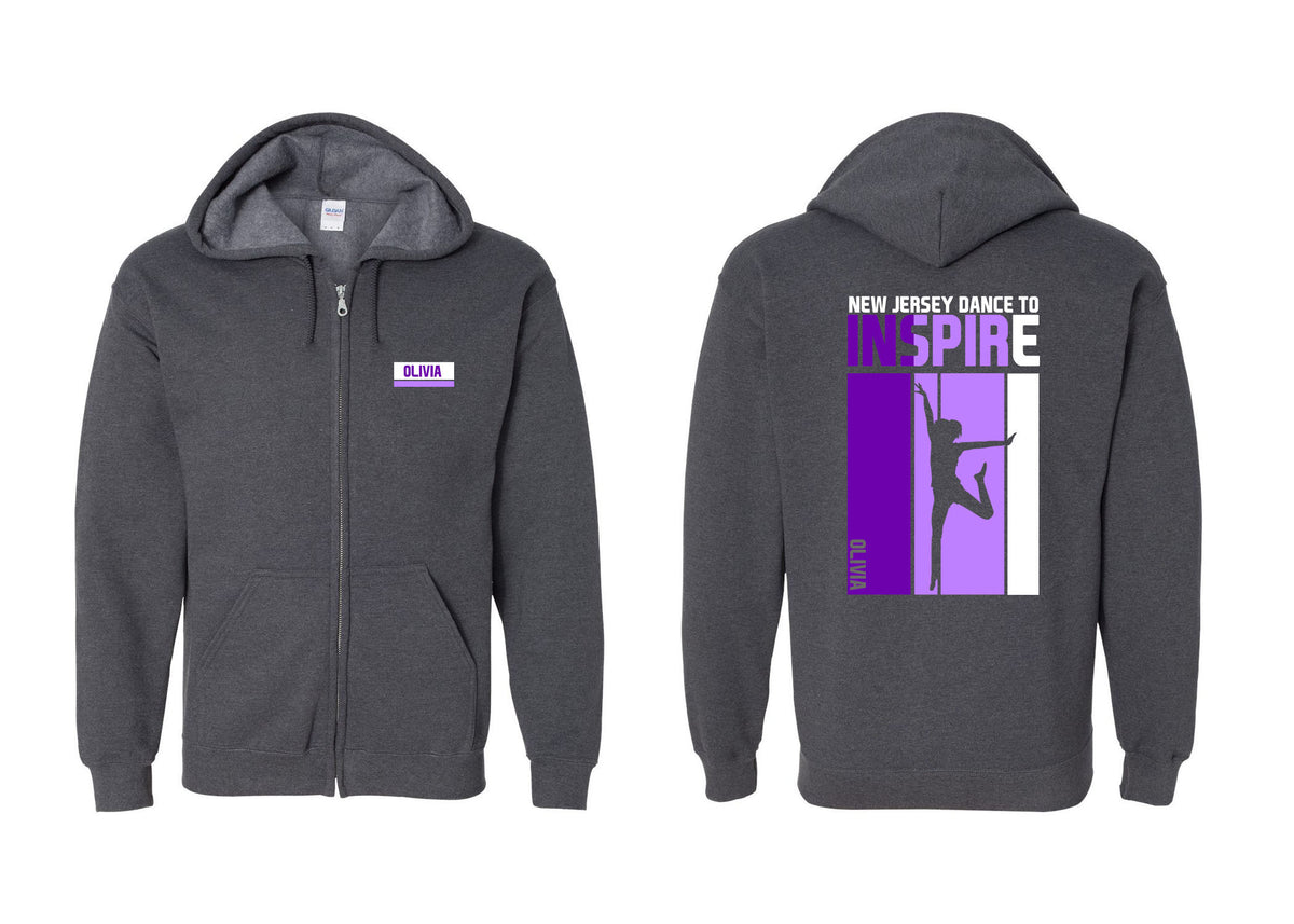 NJ Dance design 10 Zip up Sweatshirt