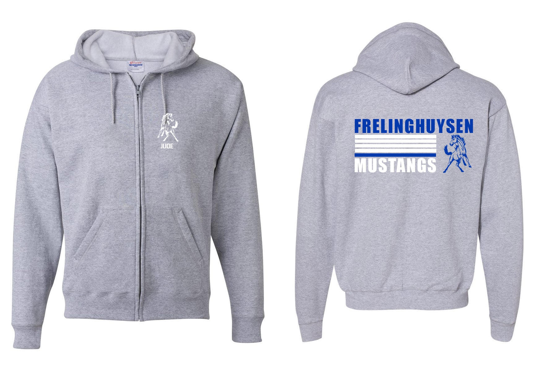 Mustangs design 8 Zip up Sweatshirt