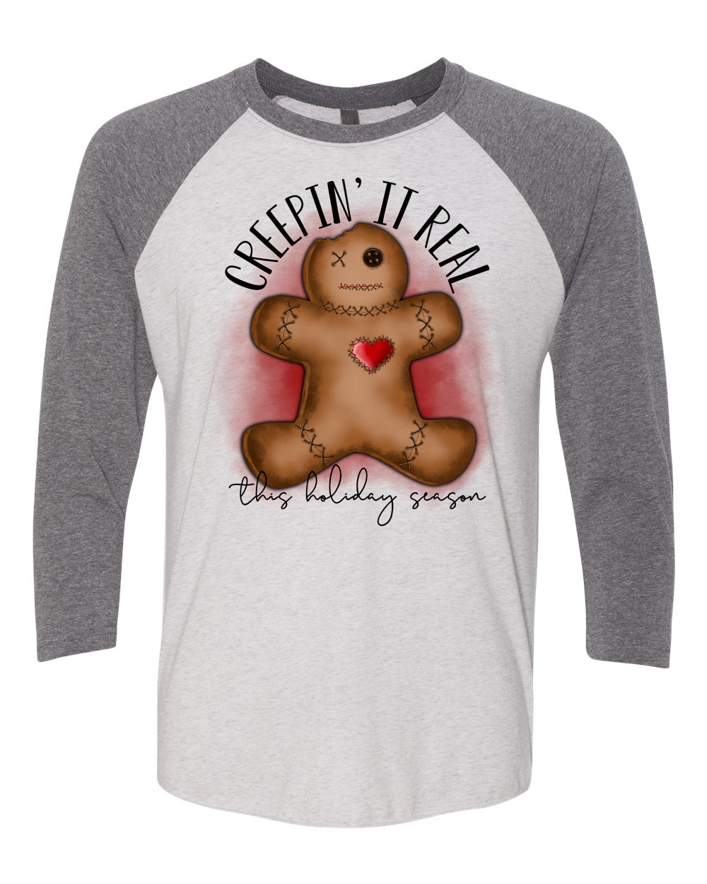 Christmas Gingerbread raglan shirt