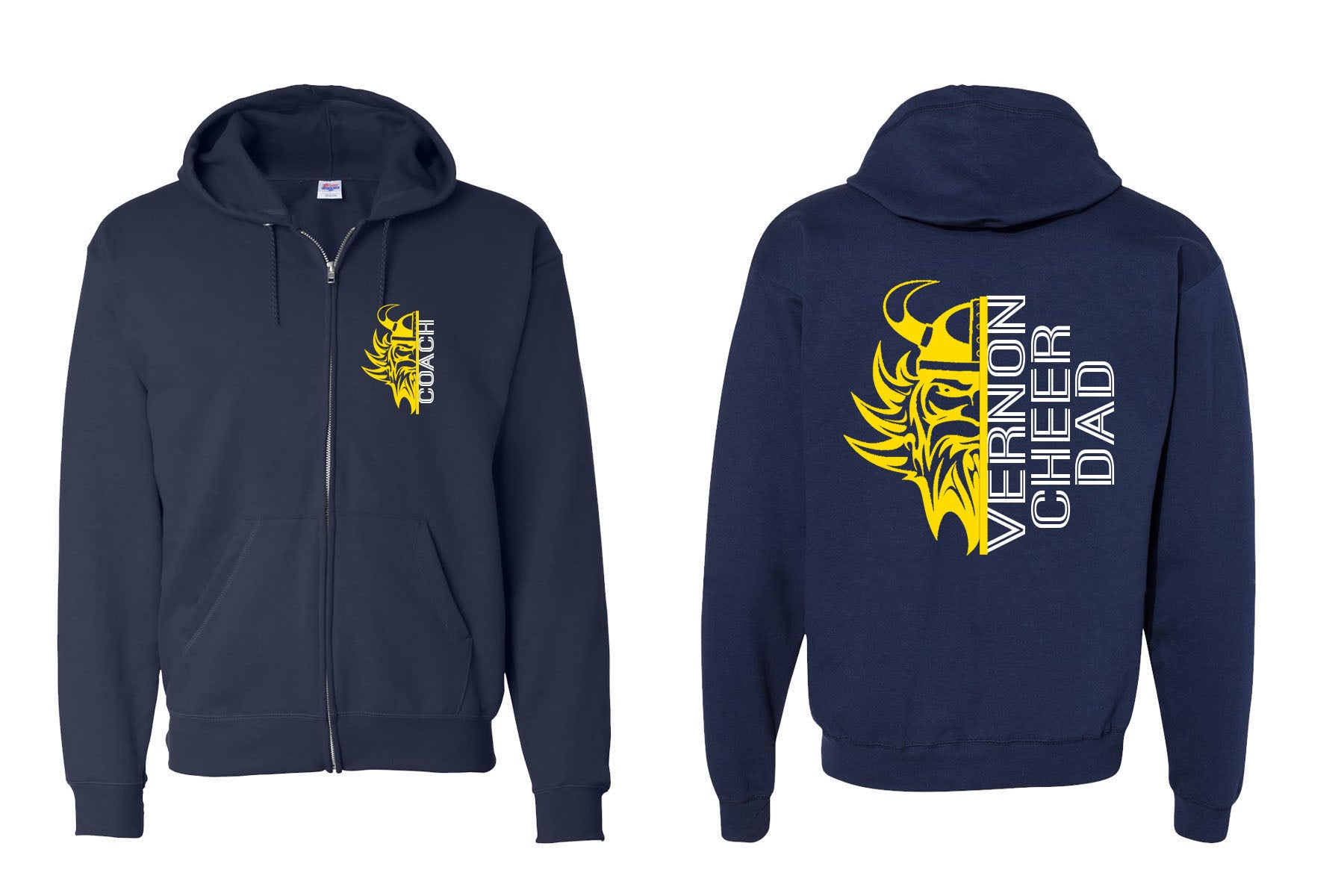 Vikings Cheer design 10 Zip up Sweatshirt