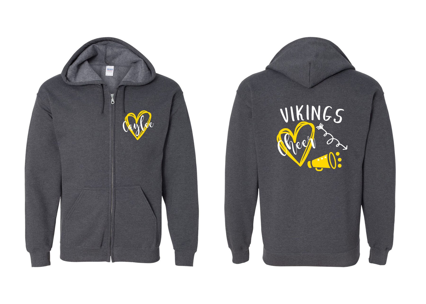 Vikings Cheer design 3 Zip up Sweatshirt