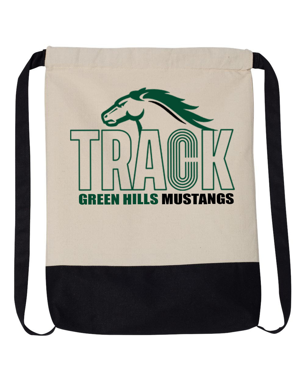Green Hills Track design 1 Drawstring Bag