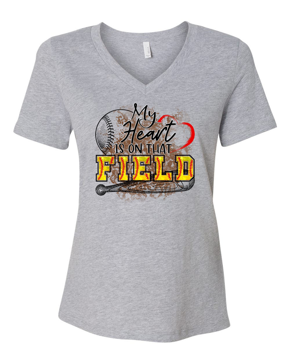 My heart is on that field V-neck T-Shirt