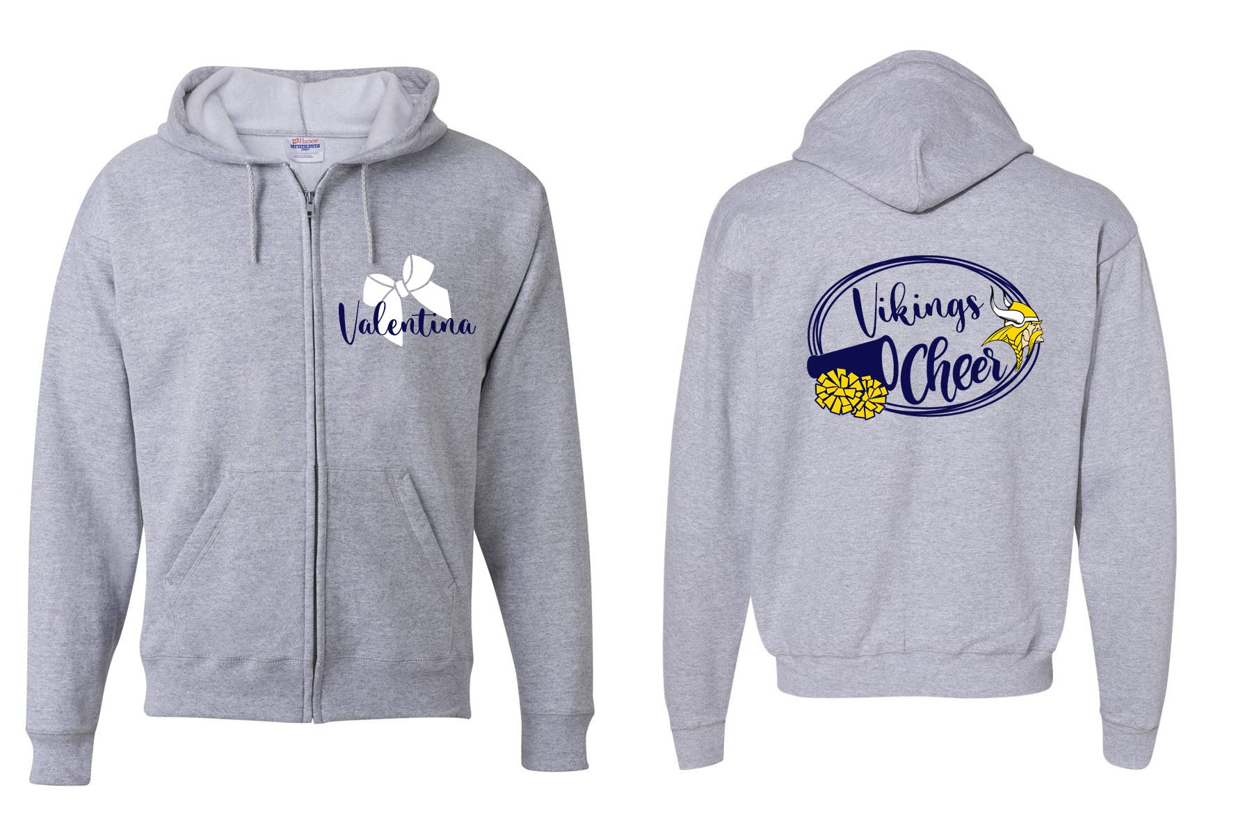 Vikings Cheer design 1 Zip up Sweatshirt