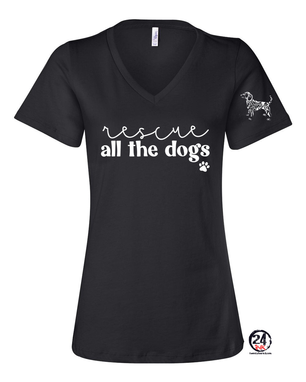 Rescue all the dogs V-neck T-Shirt