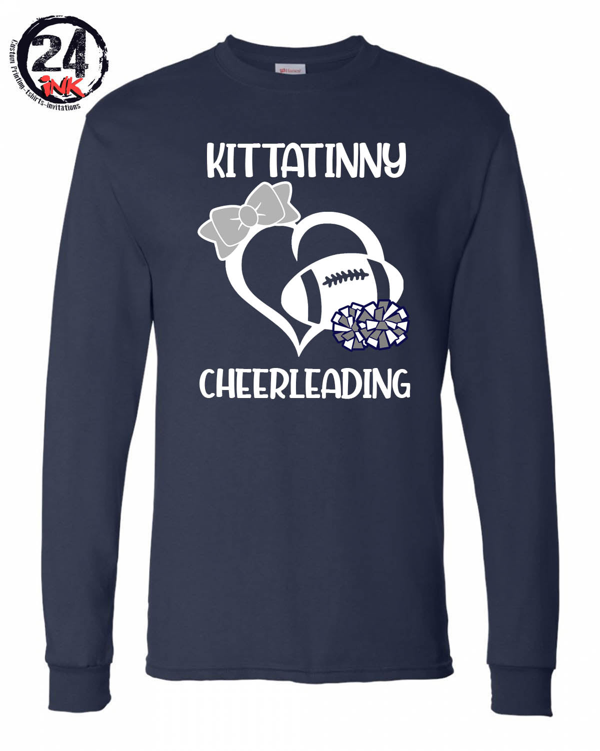 Football Bow Long Sleeve Shirt